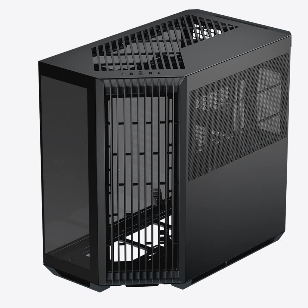 V1-BK-v1 / USB3.0 x 2, Type C x 1 - Glass Edition -Black-