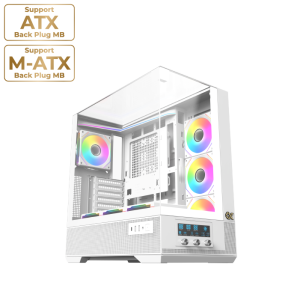 Vision Arctic (WH, EATX, U3x2 & Type C, 3PCS TG, 1PC G24A Arctic+6PCS G24A Arctic Reverse+ARGB LED Fan Control Panel)