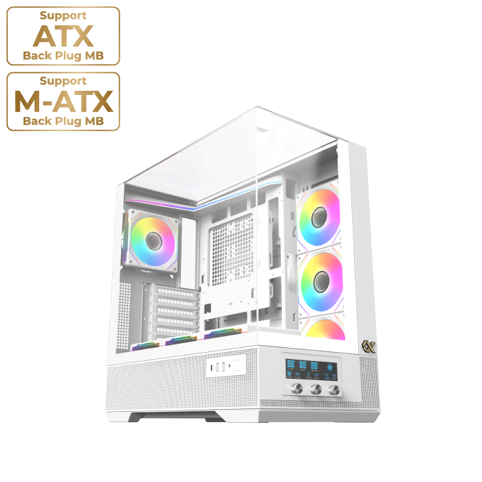 Vision Arctic (WH, EATX, U3x2 & Type C, 3PCS TG, 1PC G24A Arctic+6PCS G24A Arctic Reverse+ARGB LED Fan Control Panel)