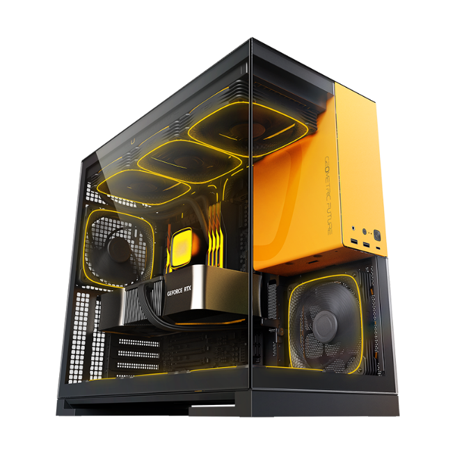 GEOMETRIC FUTURE M5 MID TOWER BLACK/YELLOW CASE GEO-M5F-BY