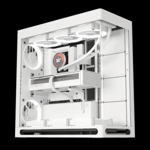HS 420 Base Edition White / Hybrid structure mid tower case for 420 rad, base edition, white color
