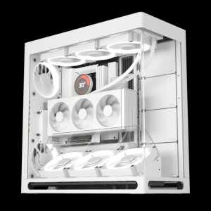 HS 420 VGPU Edition White / Hybrid structure mid tower case for 420 rad, VGPU edition, white color