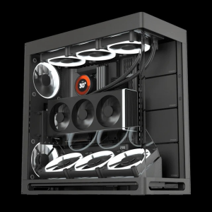 HS 420 VGPU Edition Black / Hybrid structure mid tower case for 420 rad, VGPU edition, black color